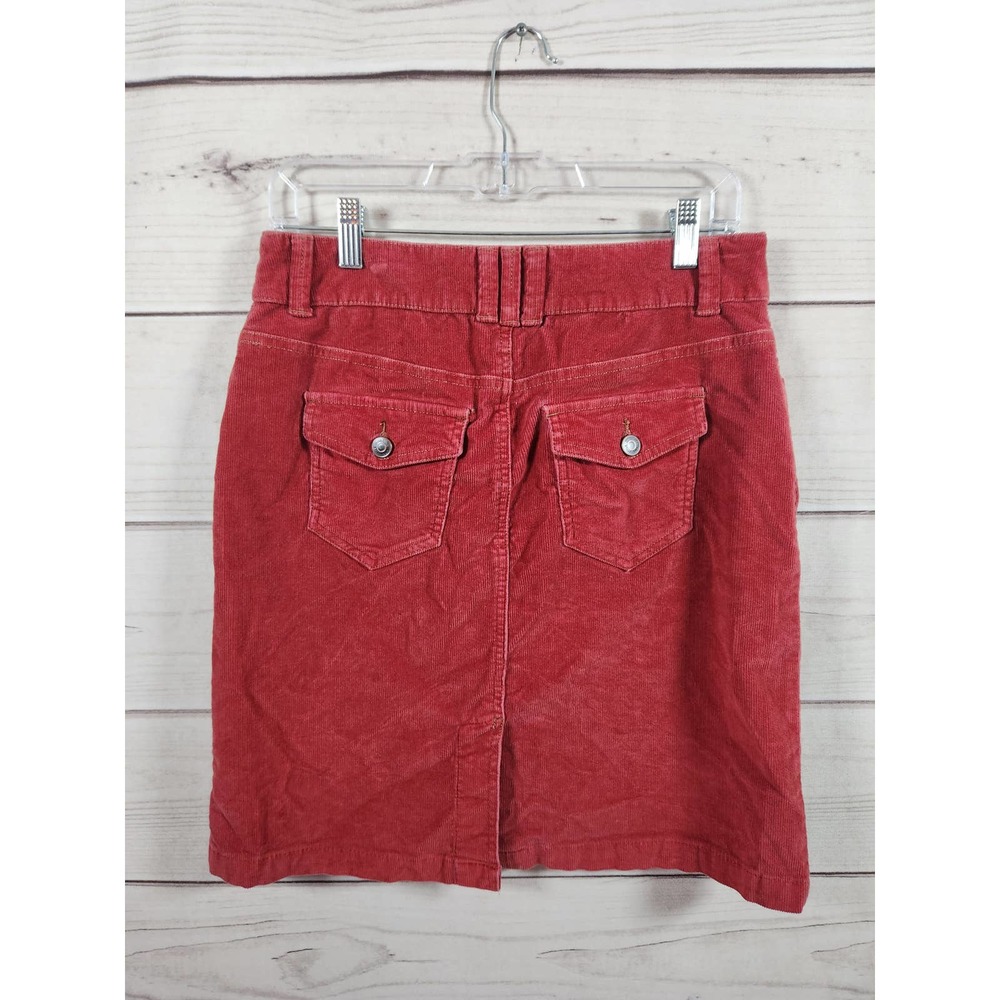 Sonoma Women's‎ Red Cotton Solid Five Pockets Jeans Pencil Skirts Size 4 - Picture 2 of 5